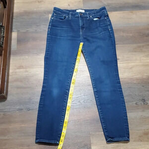 Madewell dark wash high riser skinny jeans euc
